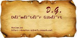 Dömötör Gibárt névjegykártya